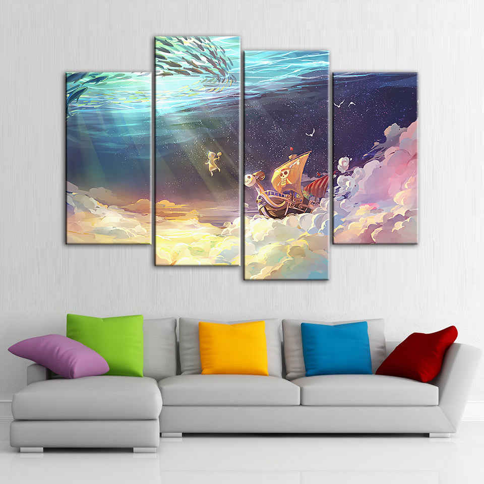 Vom Himmel zum Mond – Leinwandbild