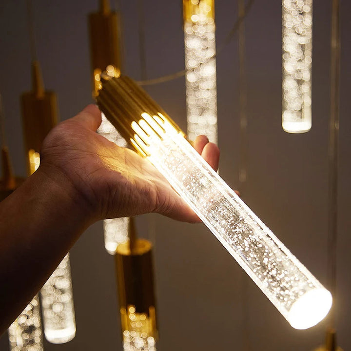 Karnz | Glas Pendelleuchte in zylindrischer Form - Lustreau