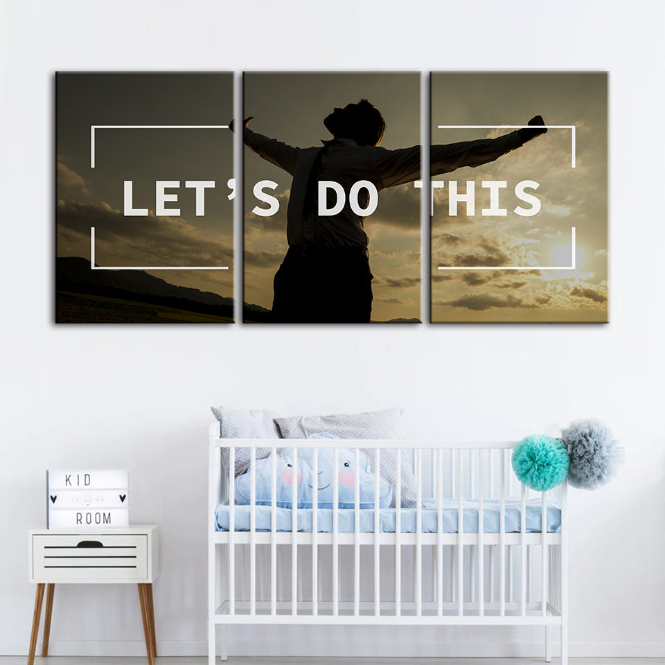 Lass es uns tun 3 Teile - Leinwand Wandkunst Gemälde