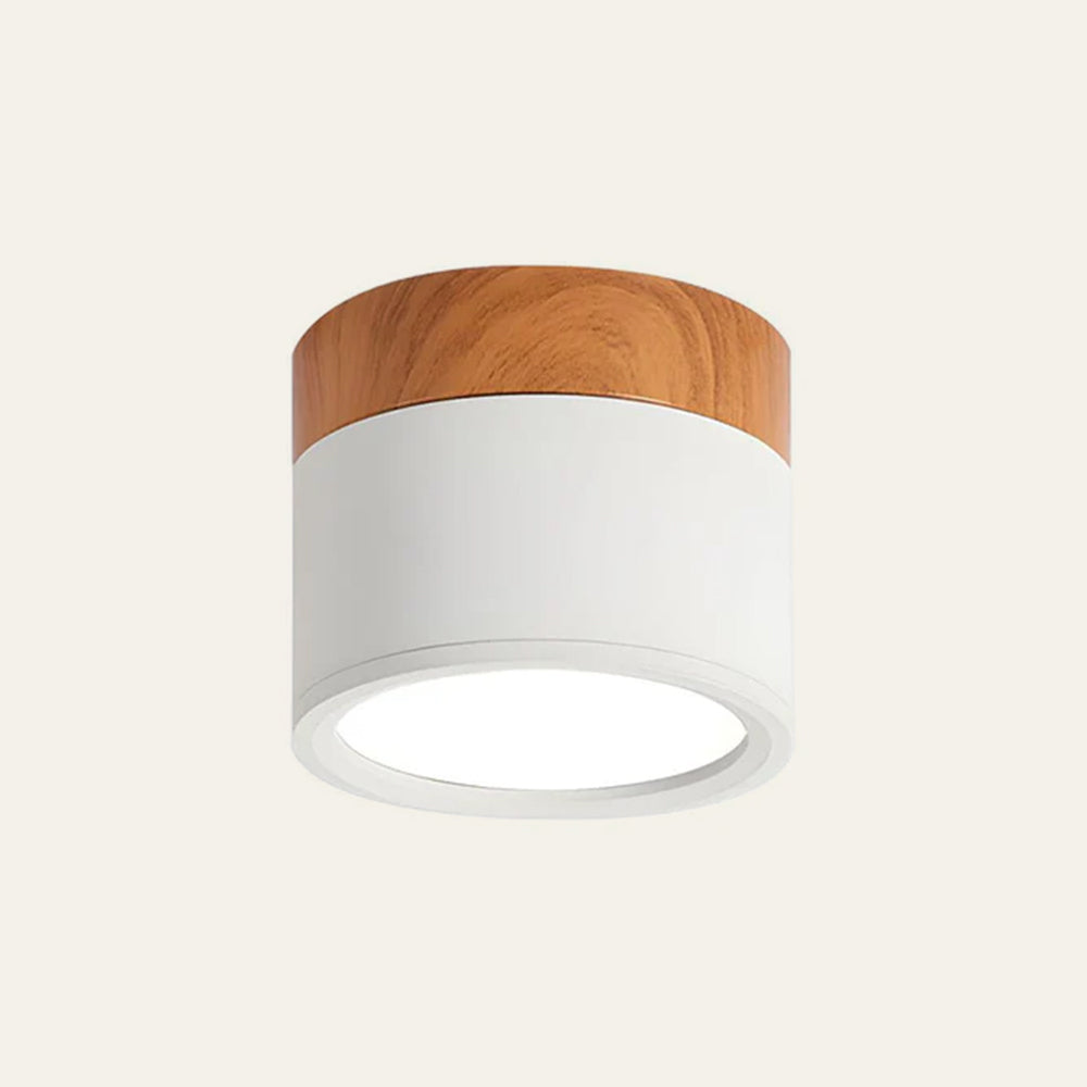 Moderne LED-Deckenleuchte, flächenbündig, zylinderförmig