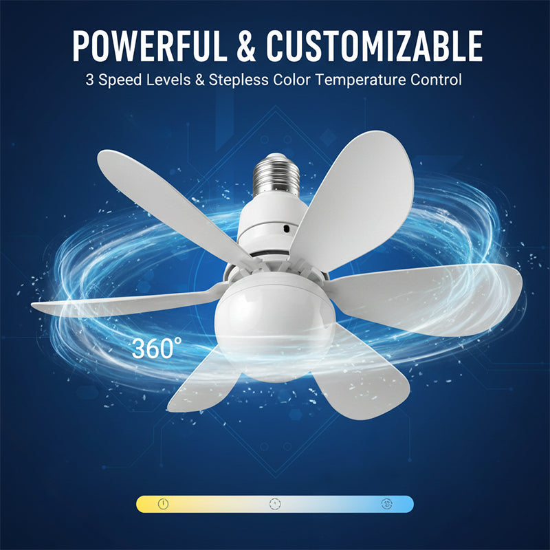 Moderner Niedrigprofil-Deckenventilator mit Licht | Karnz