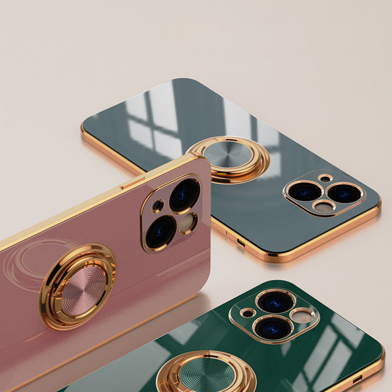 Plattiertes iPhone-Case mit Ring | Karnz