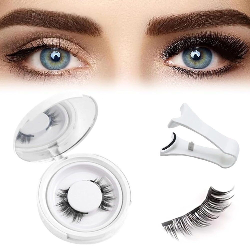 Karnz | Professional Magnet-Wimpern-Set | Kleberfrei & Wiederverwendbar | 3D-Volumen-Effekt | Inkl. Präzisions-Applikator | Wind- & Wasserfest | Hypoallergen
