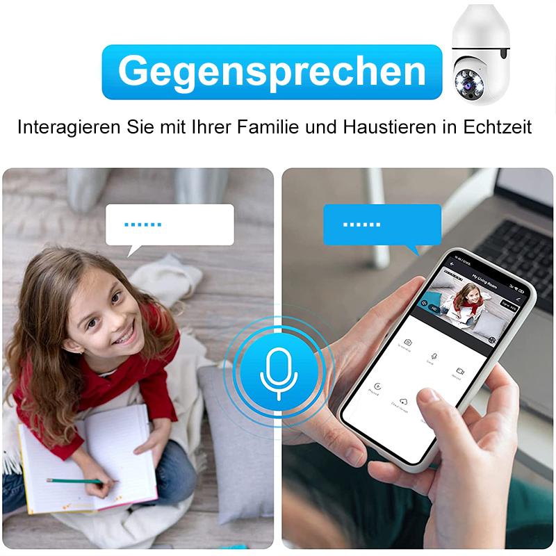 Intelligente drahtlose WiFi Vollfarbkamera mit Glühbirne | Karnz