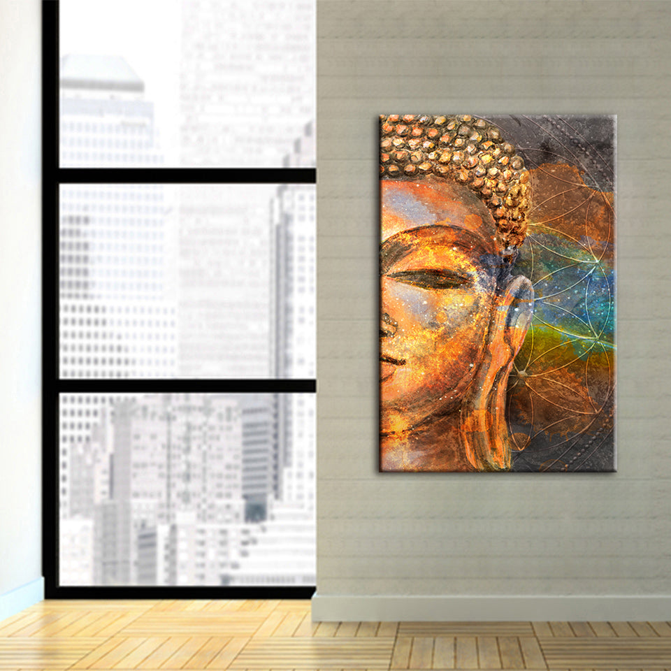 Buddha's Peace - Leinwand Wandkunst Gemälde