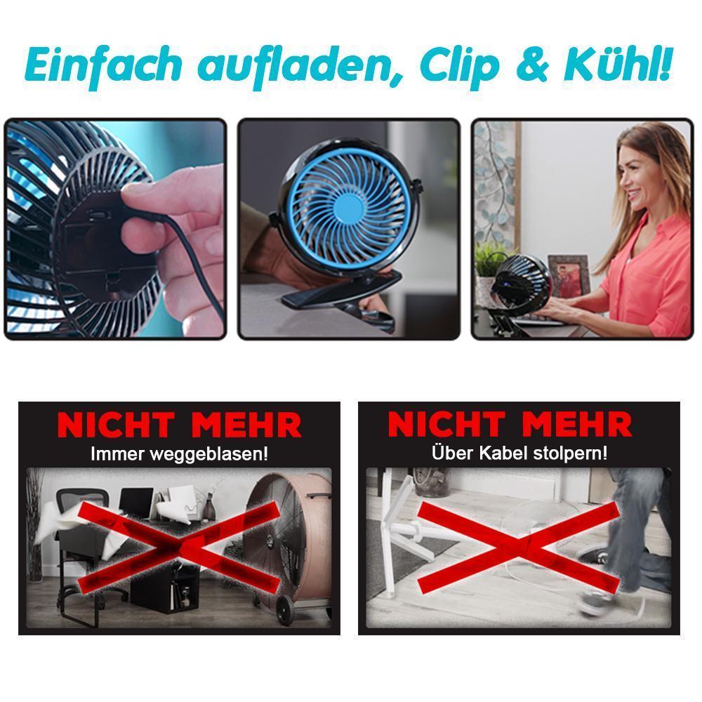 360 ° Tragbarer & Wiederaufladbarer Lithium-Ionen Ventilator | Karnz