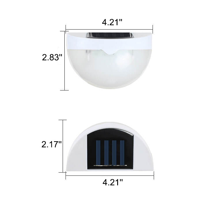 Solar-Halbkreis-Außenwandleuchte, wasserdicht, Schattenwurf, Zaunwandleuchte
