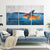 3Stk. Abstrakte Blaue Goldfisch Hai Poster Leinwand Gemälde | Karnz