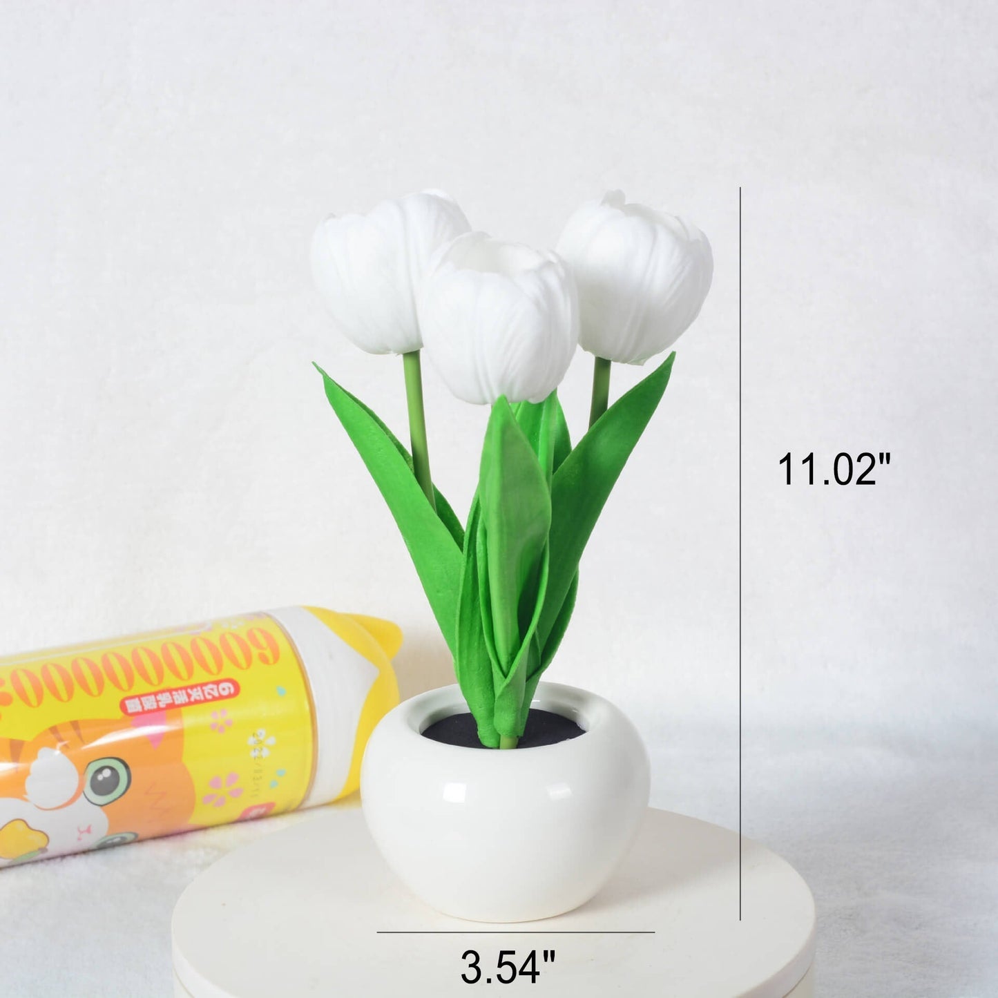Moderne, kreative LED-Tischleuchte in Tulpen-Pfingstrosen-Optik