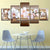 Klassische Pink Orchideen 5-teilige Leinwand Wandkunst Malerei
