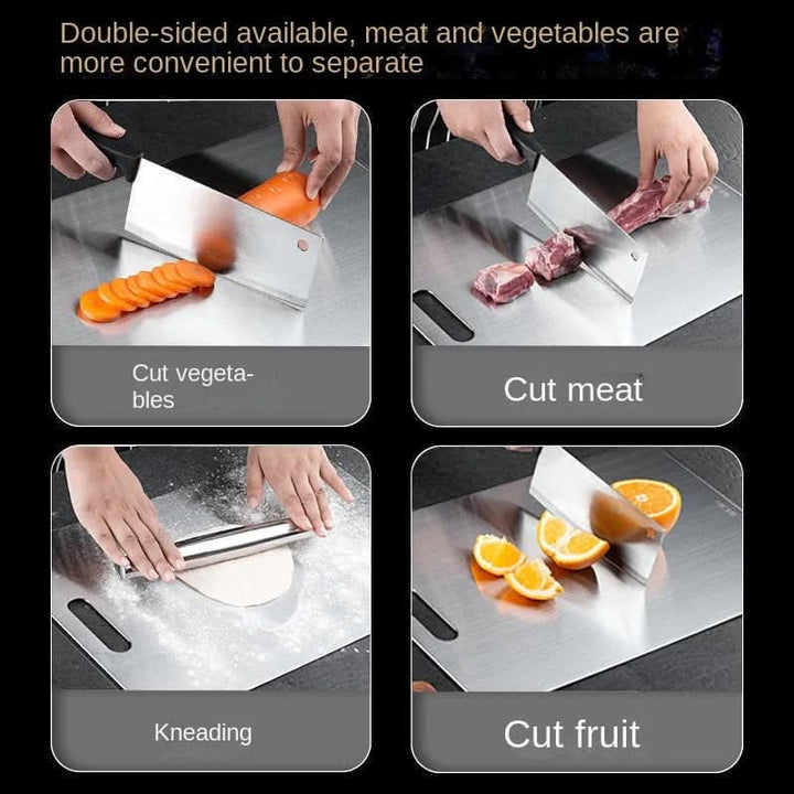 CHEFSTEEL – Schneidebrett aus Edelstahl, robust und leicht zu reinigen für hygienisches Arbeiten