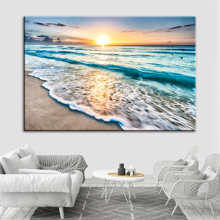 Sonniger Strand in Florida – Leinwandbild