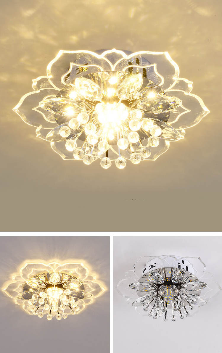Karnz GlowPetal | LED Kristall Deckenleuchte | Blütenform, RGB Farbwechsel & energieeffizient