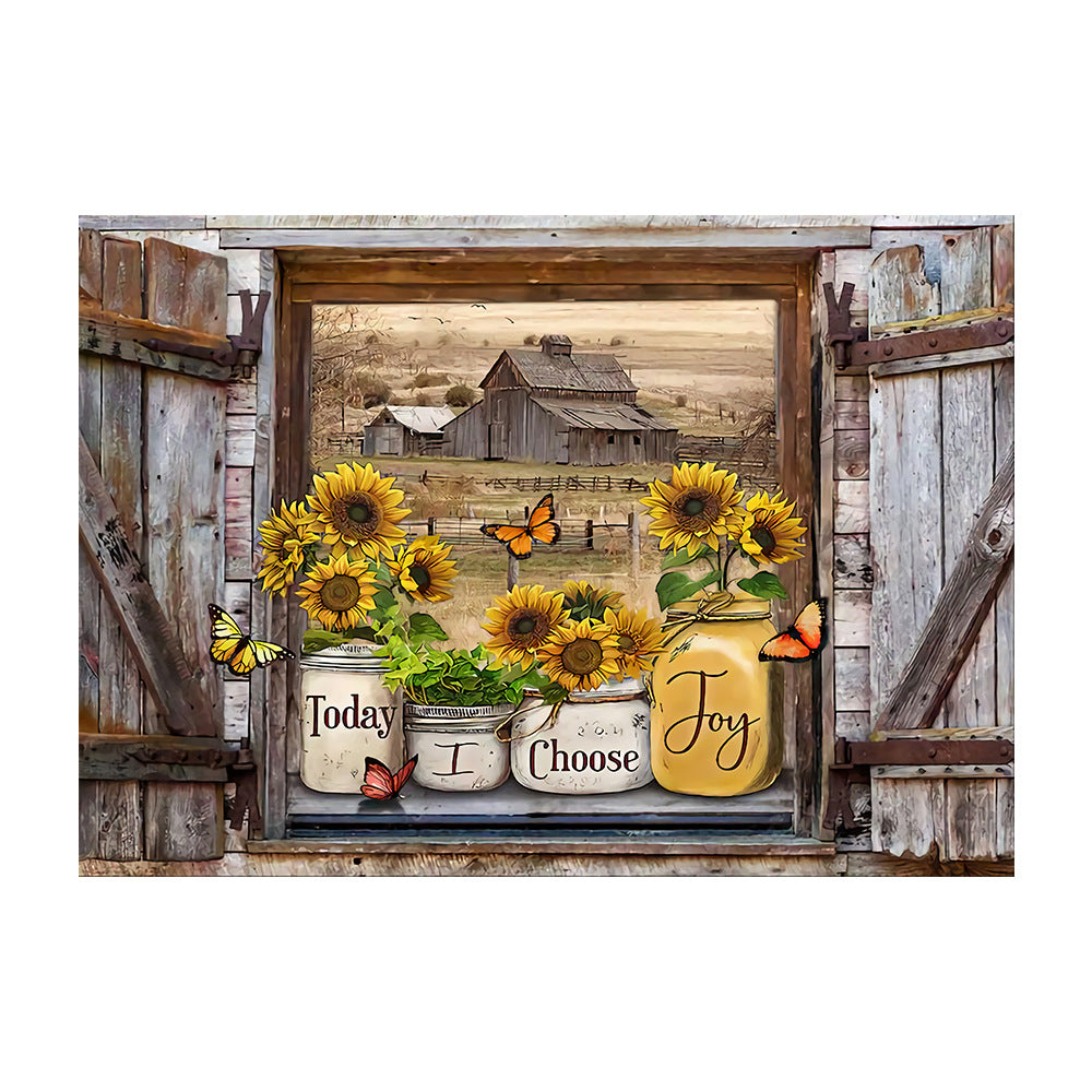 Schmetterling-Sonnenblumen-Wandkunst