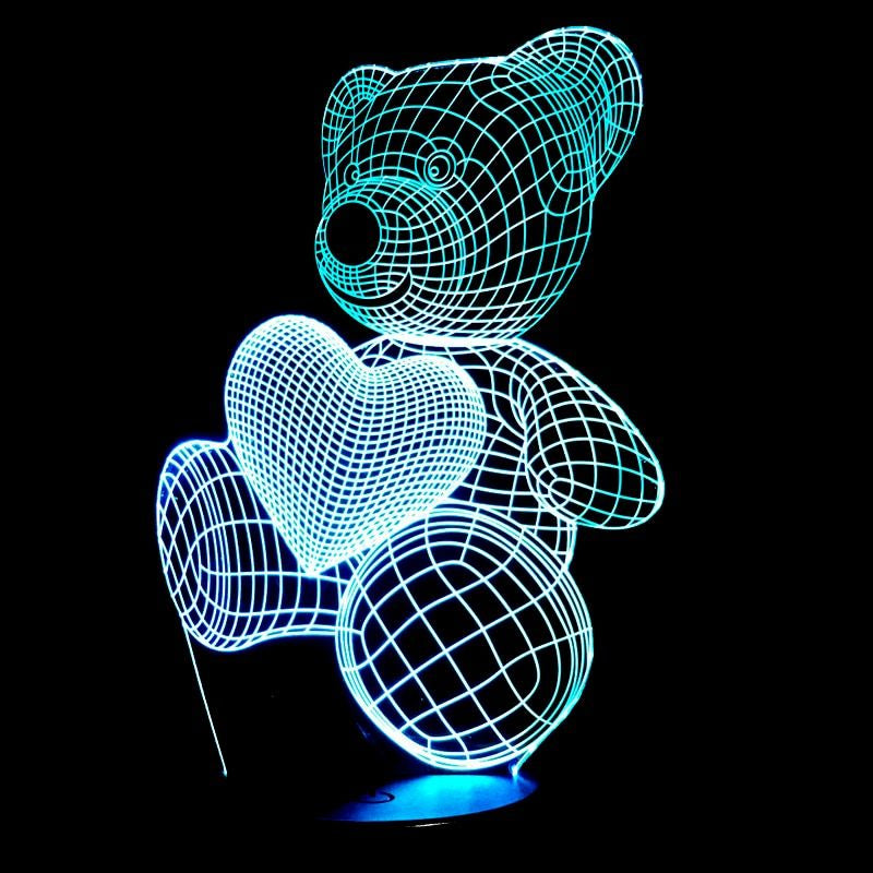 3D Liebe Bären Nachtlicht Karnz