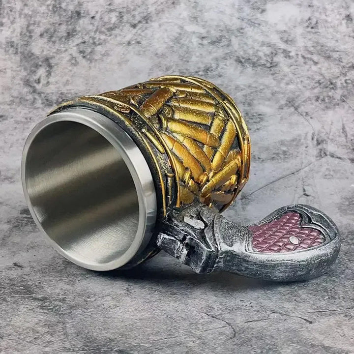 Edelstahl Bullet Muster Einzigartiger Revolver Bierkrug | Karnz