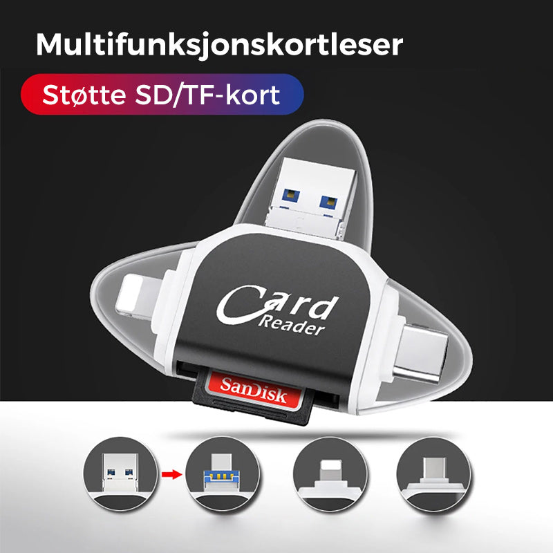 Multi-Port 4 in 1 Universeller SD TF Kartenleser | Karnz