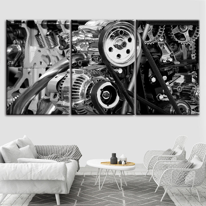 Mechanic Views - Leinwand Wandkunst Malerei