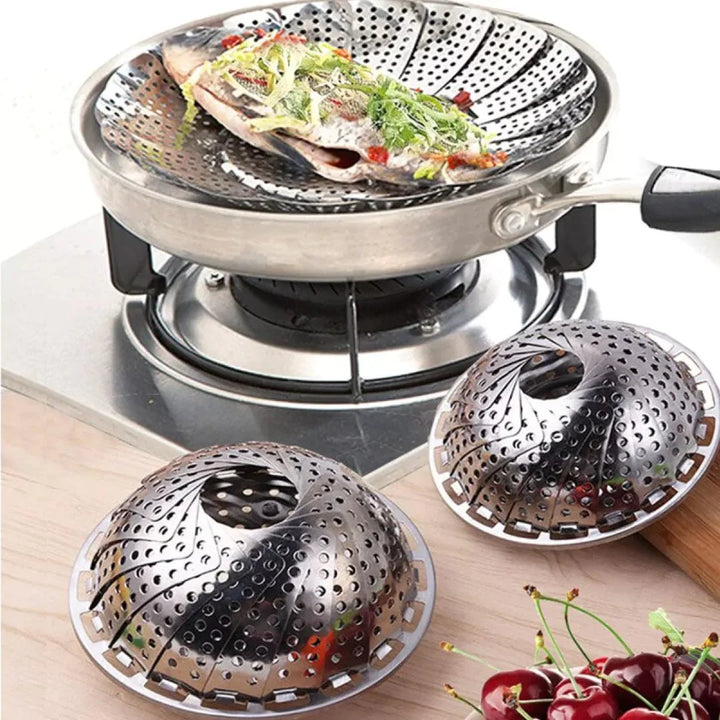 Faltender Mesh-Dampfgareinsatz Stahl Karnz