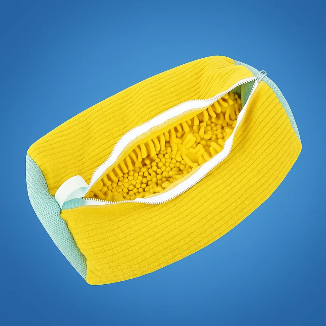 ShoeGuard | Schuh Waschmaschine Tasche – Schutzpolsterung – Mesh Gewebe – Pflegebehälter für Sneakers