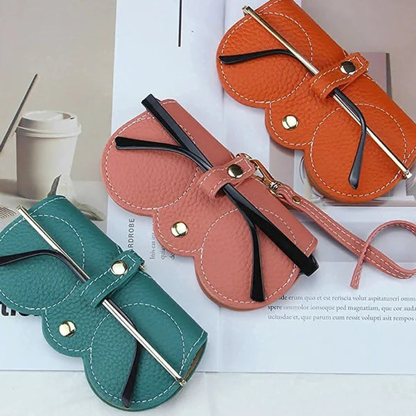 Weiche Leder-Sonnenbrillen-Tasche