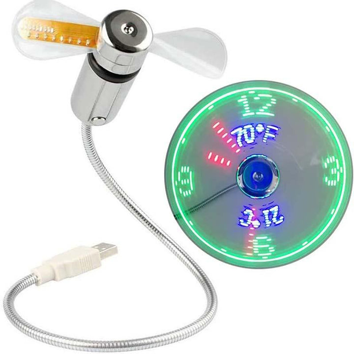 USB Ventilator mit LED-Uhrbeleuchtung | Karnz