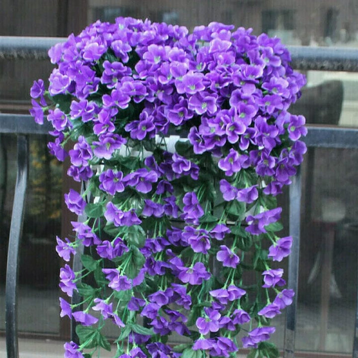 Lebendige künstliche hängende Orchideenbündel | Karnz