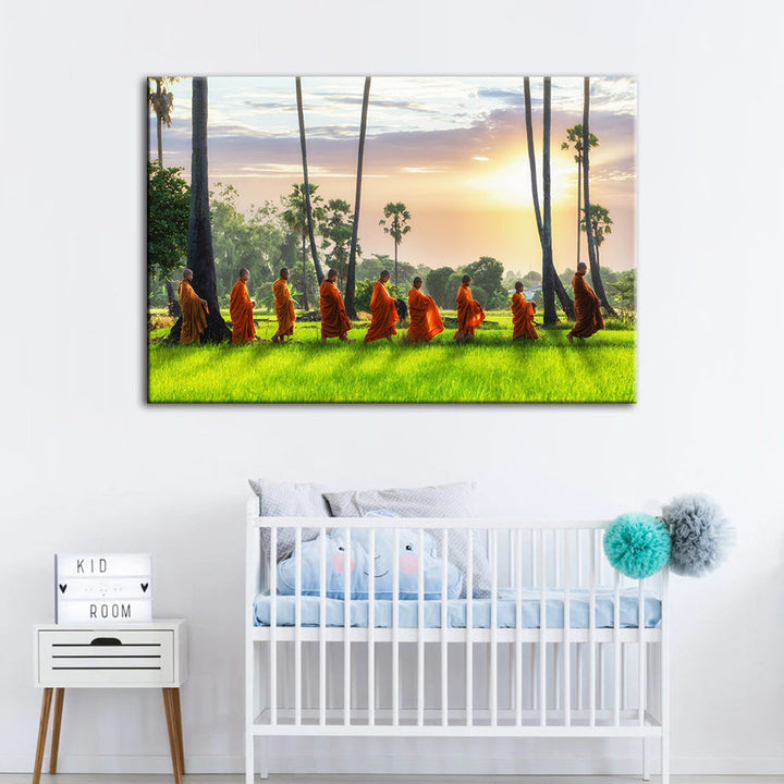 Morgen Spaziergang - Leinwand Wandkunst Malerei