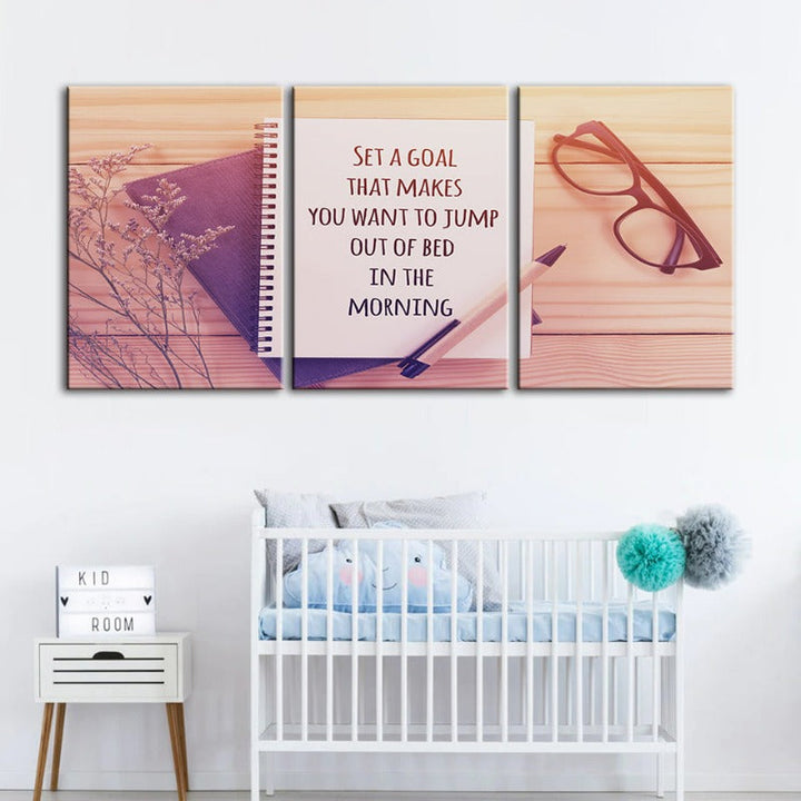 Inspirierende Kunst-Canvas Wandkunst Gemälde 3 Stück