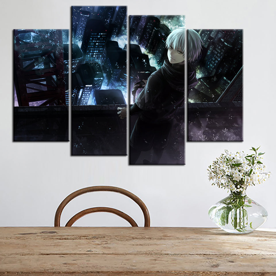 Anime Towers 4 Stück - Leinwand Wandkunst Gemälde