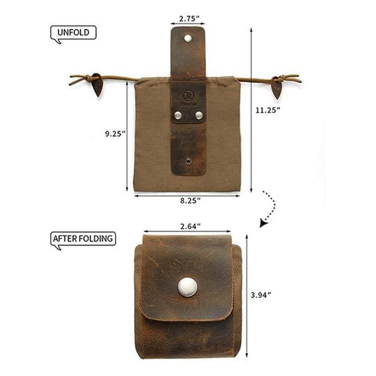 Dimoohome™ Leder- und Segeltuch-Buschcraft-Tasche | Karnz