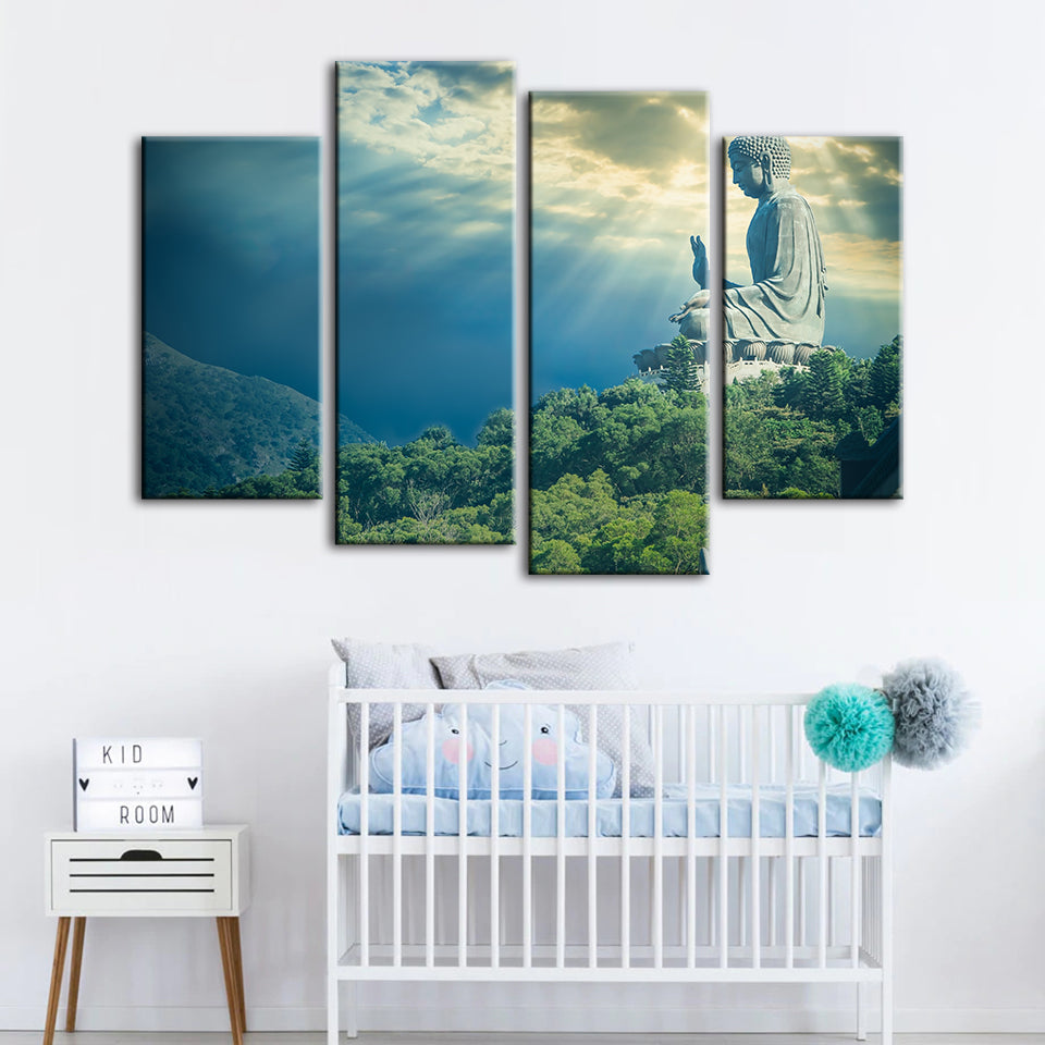 Secret Sky 4-teiliges Leinwandbild