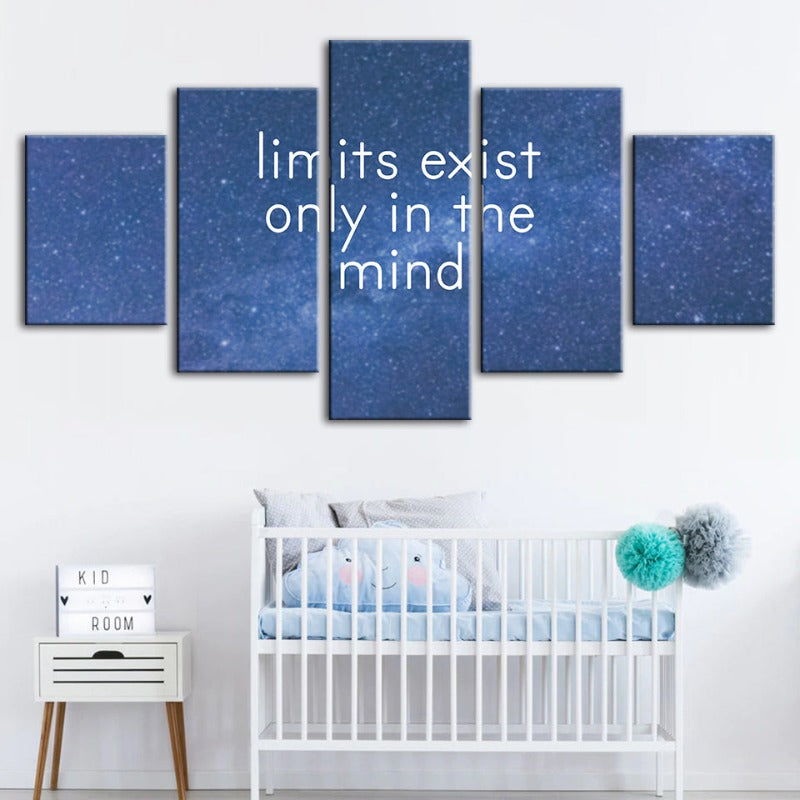 5-teilige Galaxy-Motivation - Leinwand Wand Kunst Malerei