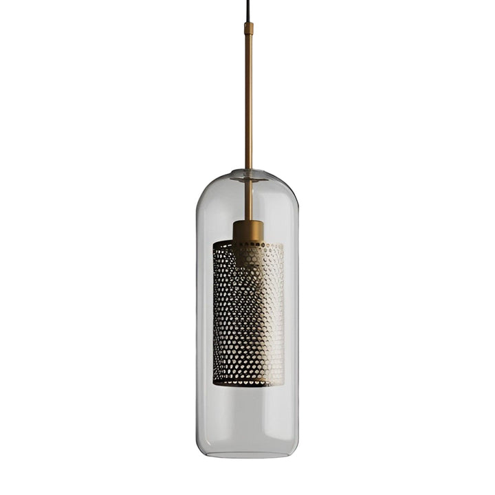 Vintage Industrie Hängelampe mit rundem Glas und Gold – LED Pendelleuchte für Esszimmer und Wohnzimmer | Karnz