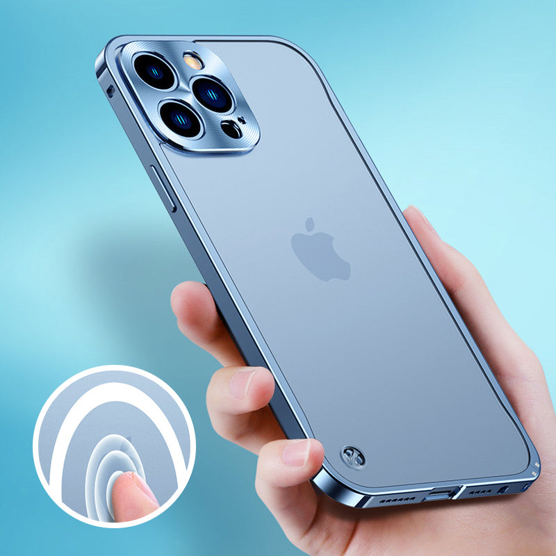 Magnetische Ladehülle mit Metallrahmen für iPhone
