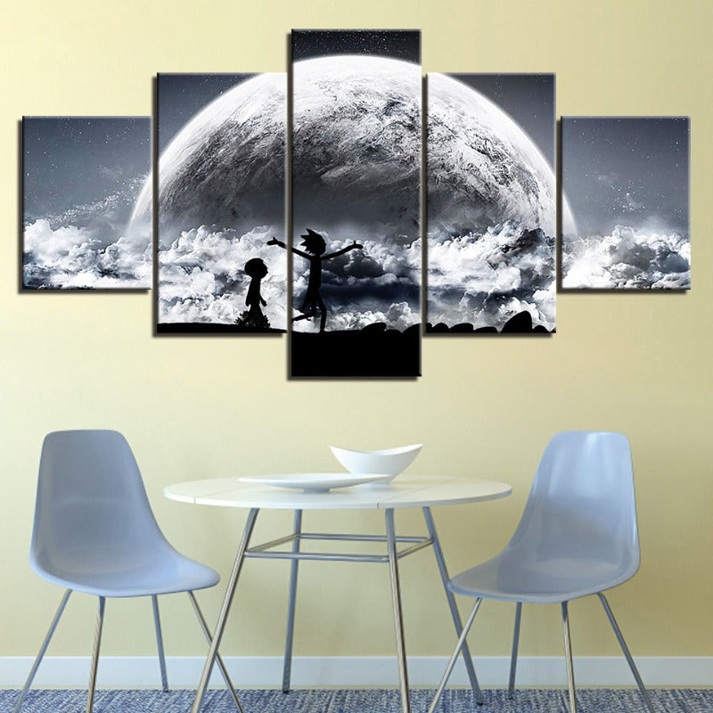 5 Stück Awesome Galaxy View - Leinwand Wandkunst Gemälde