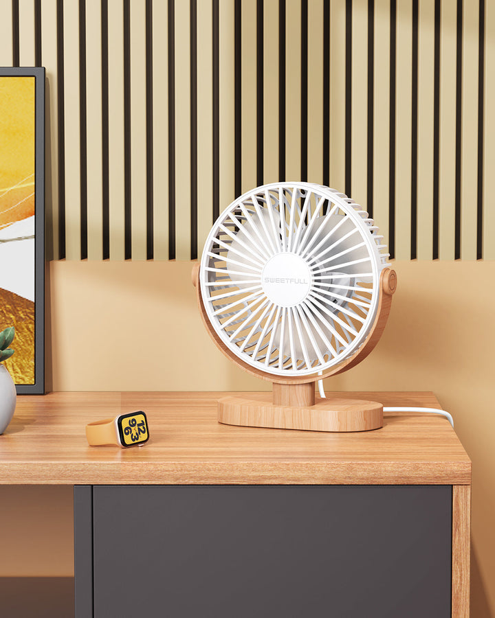 6,5 Zoll USB Kleiner Tischventilator für Zuhause Büro Auto Outdoor Reisen | Karnz