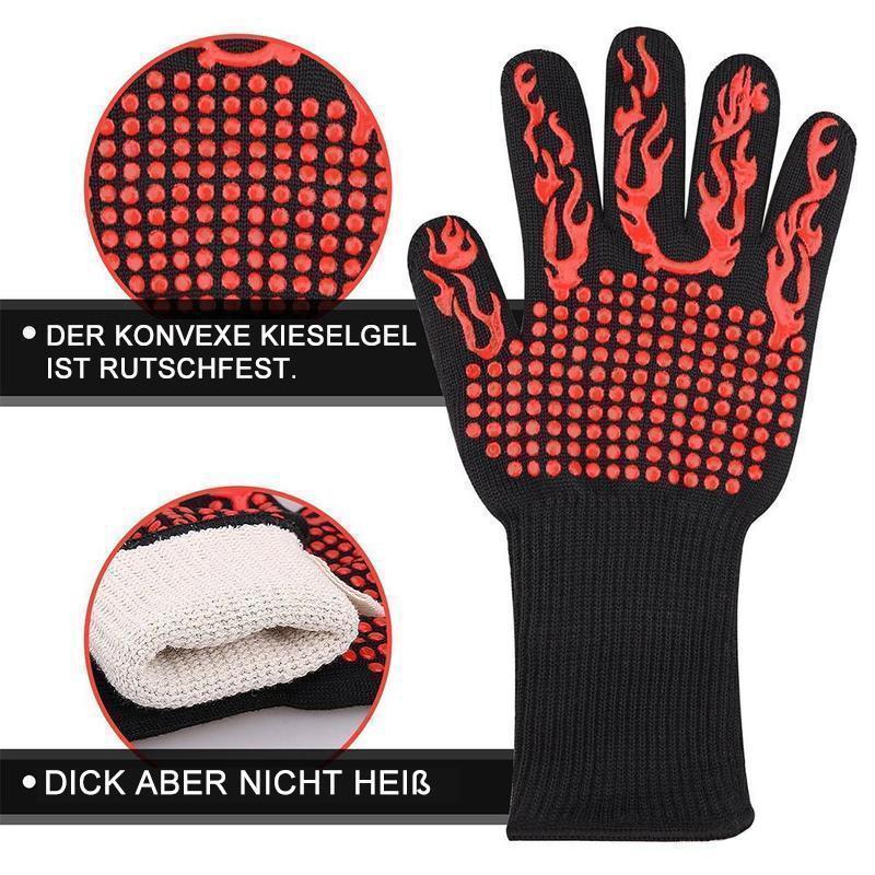 Bequee professionelle Grillhandschuhe hitzebeständige Handschuhe - 1 Paar | Karnz