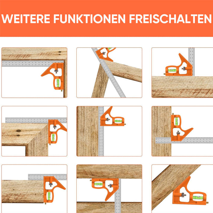 Multifunktionales 90-Grad- und 45-Grad-Winkellineal | Karnz