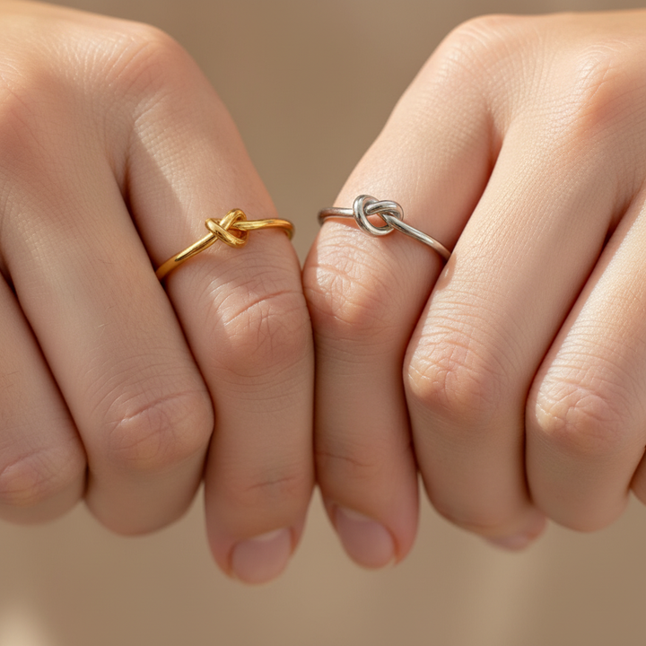 Karnz | Zierliches Herz Knoten Bond Ring