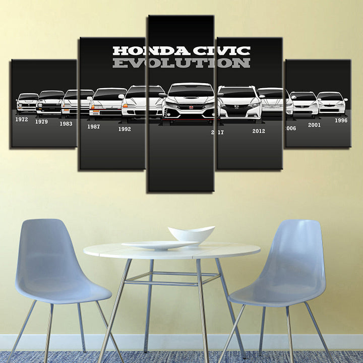Honda Civic Evolution - Leinwand Wandkunst Gemälde