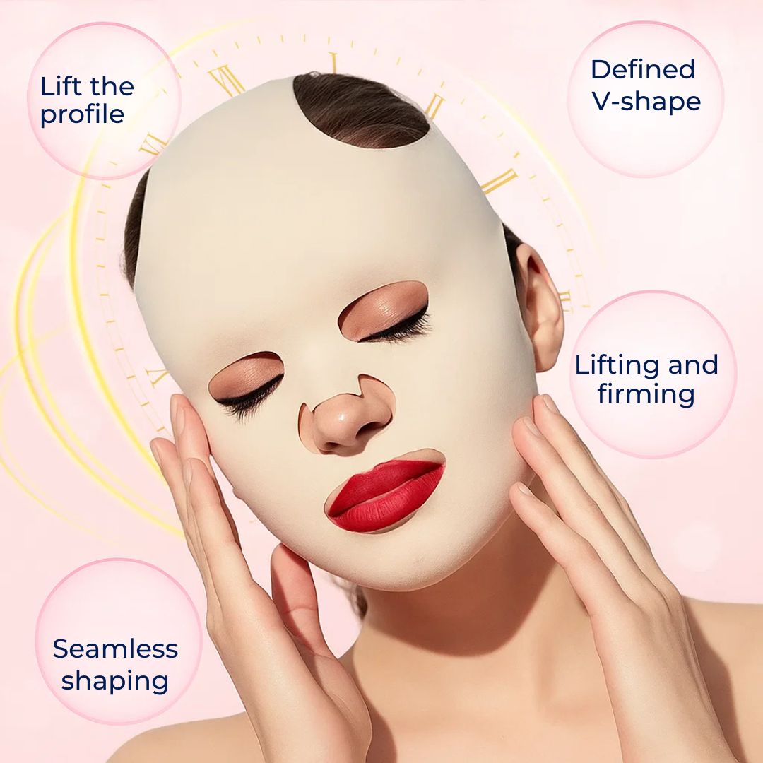 FirmLift | Anti-Falten-Gesichtsstraffungsmaske – Wiederverwendbare Kompression – Weiche ergonomische Passform – Straffend und festigend über Nacht für reife Haut Karnz