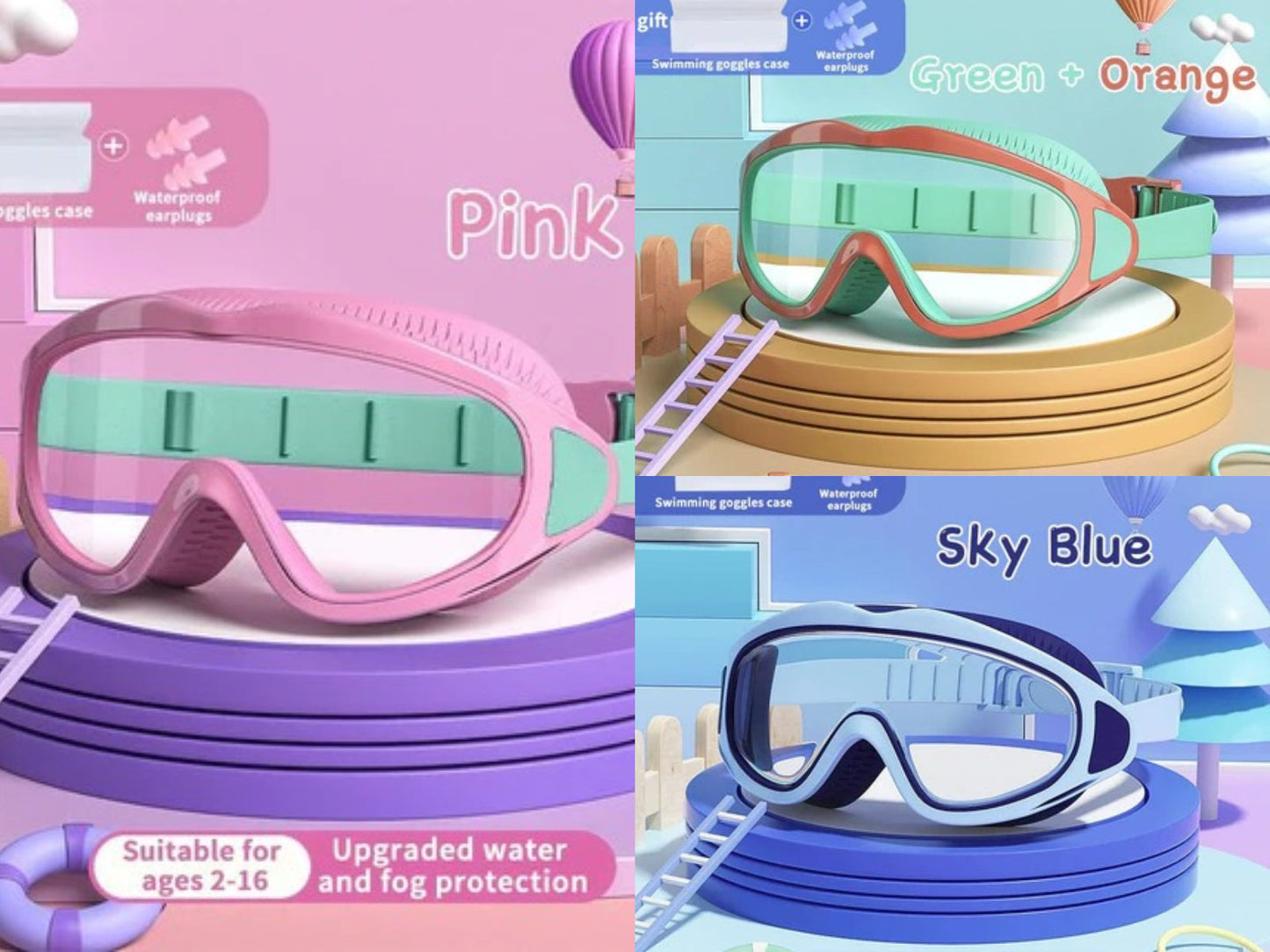 HD-Schwimmbrille Kinder – Anti-Fog & UV-Schutz | Karnz