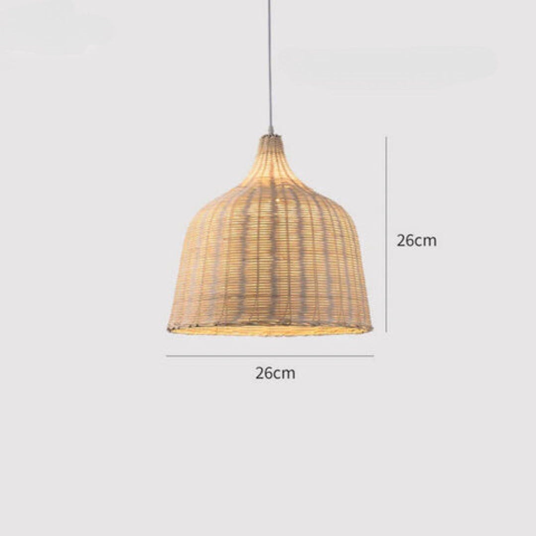 RusticGlow - Geflochtene Rattan Pendelleuchte Karnz