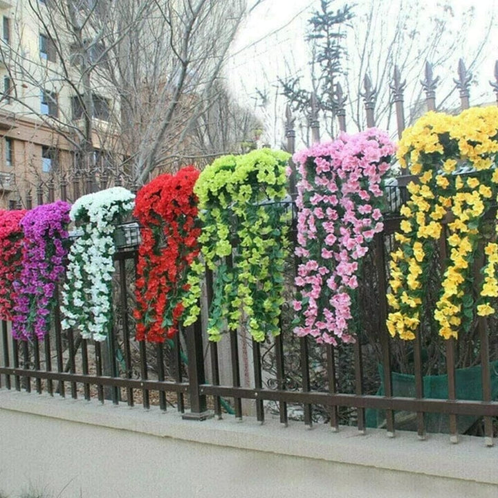 Lebendige künstliche hängende Orchideenbündel | Karnz