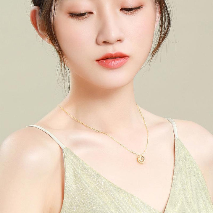 Hollow Four-Leaf Clover Necklace | Karnz