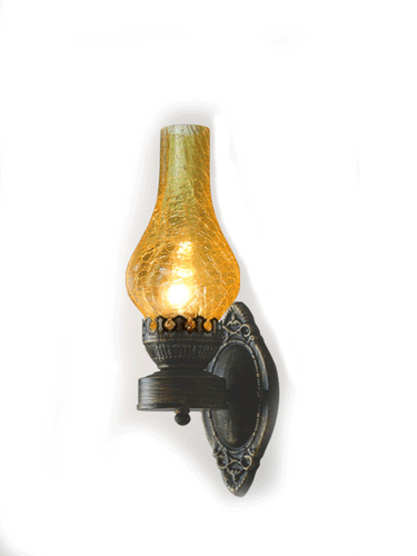 1 Kopf Wandmontage Licht Antique Kerosin Eisen Wandbeleuchtung mit Glas-Schirm in Bronze | Karnz