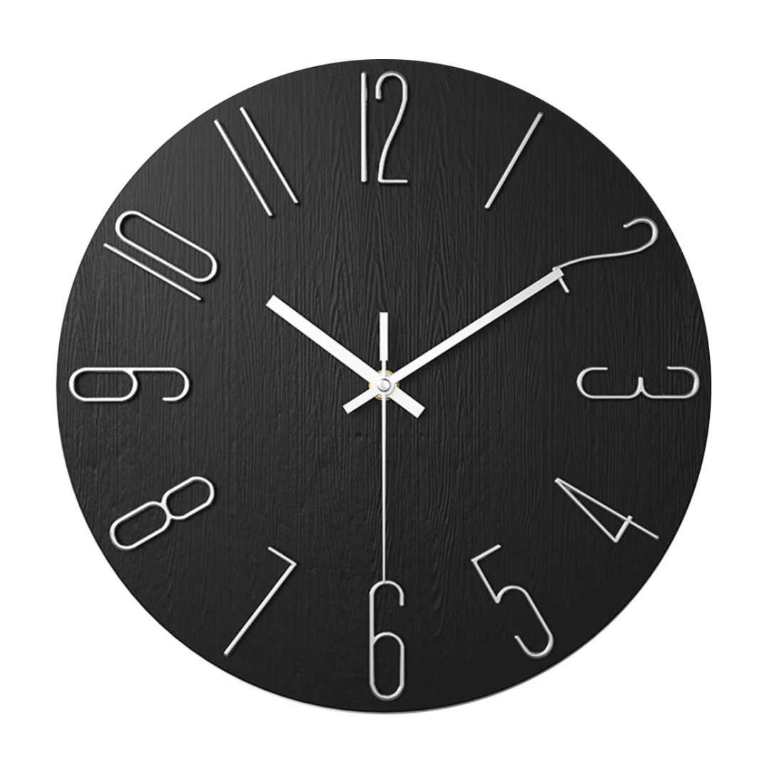 Designer-Wanduhr für das Wohnzimmer mit schlichter Form und Stil