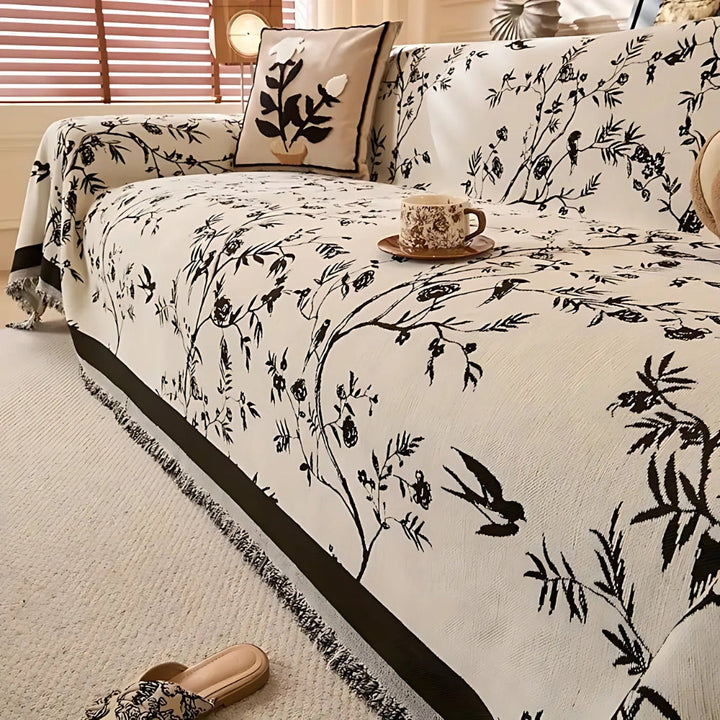 Floral Chenille Sofa Werfen | Karnz