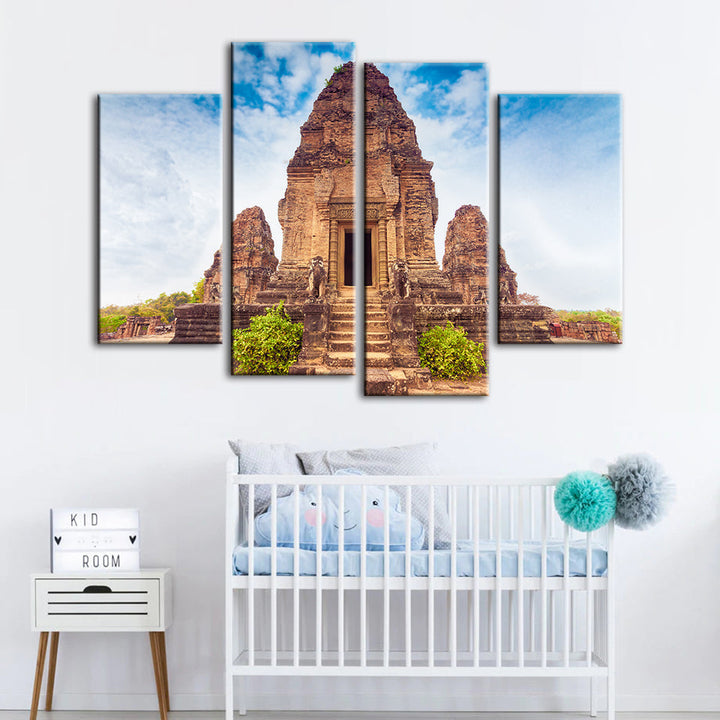 Ancient Temple 4 Stück - Leinwand Wandkunst Gemälde